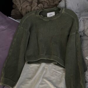 Pistola crop Frances sweater green small